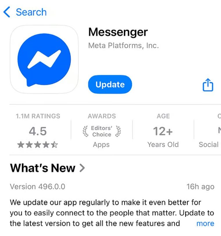 messenger új ikon logó