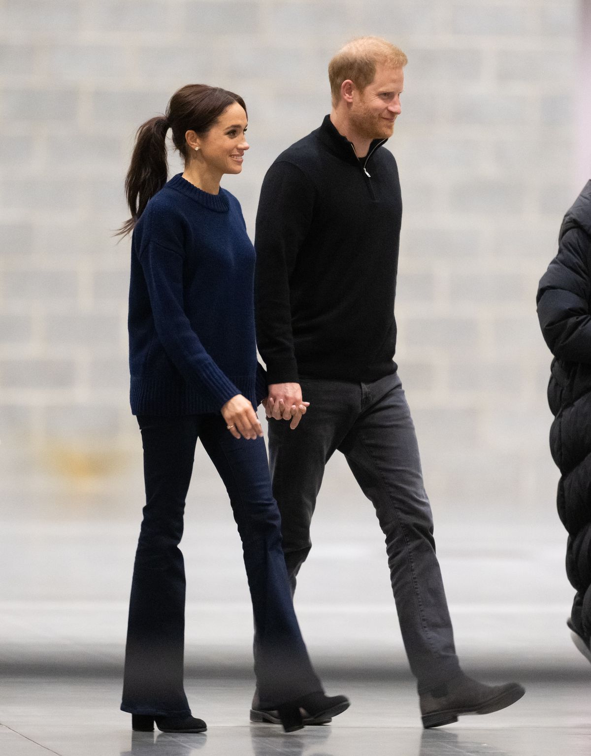 VANCOUVER, BRITISH COLUMBIA - FEBRUARY 09: Prince Harry, Duke of Sussex and Meghan, Duchess of Sussex attend the Wheelchair Basketball final between USA and Israel during day one of the 2025 Invictus Games at  on February 09, 2025 in Vancouver, British Columbia. (Photo by Samir Hussein/WireImage)