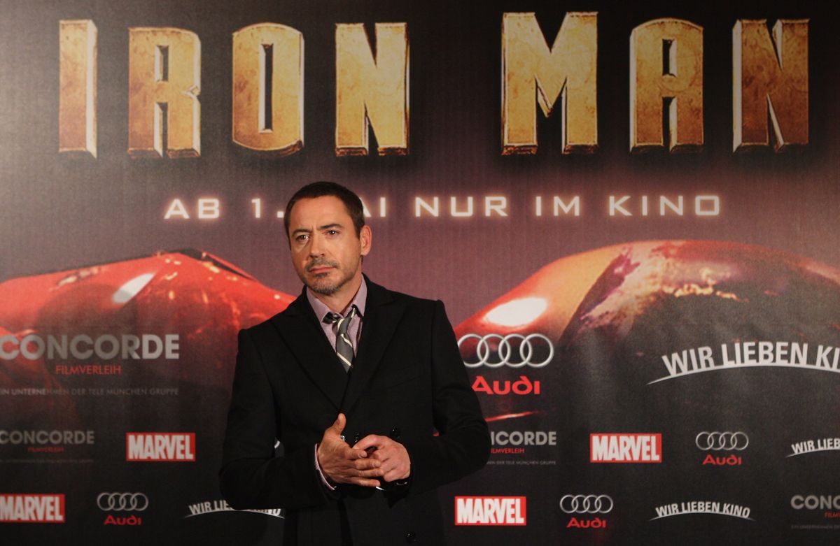BERLIN - APRIL 22:  Actor Robert Downey Jr. attends the photocall to the movie "Ironman" at the Ritz-Carlton on April 22, 2008 in Berlin, Germany.  (Photo by Sean Gallup/Getty Images)