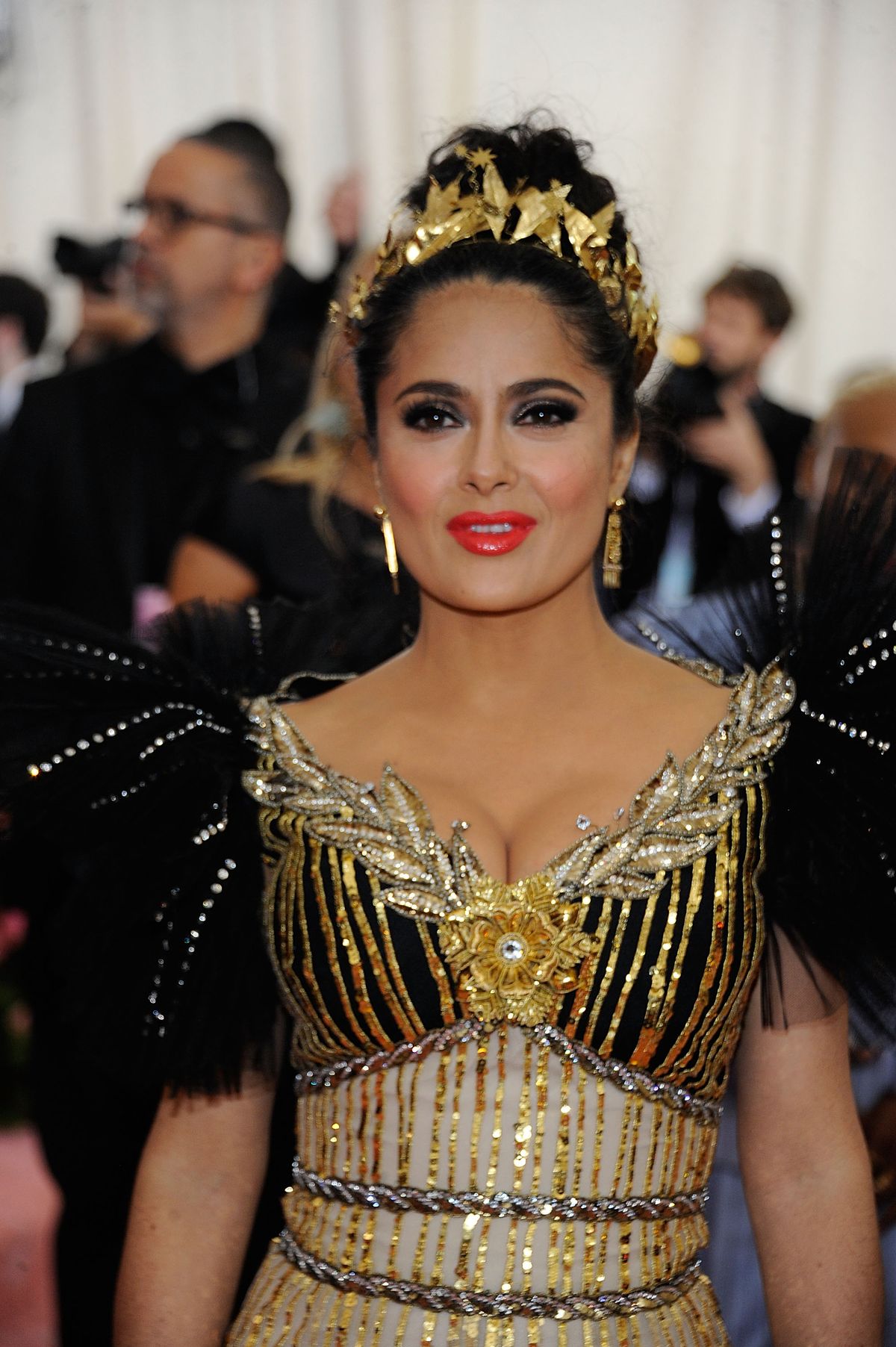 NEW YORK, NY - MAY 06: Salma Hayek attends The 2019 Met Gala Celebrating Camp: Notes On Fashion - Arrivals at The Metropolitan Museum of Art on May 6, 2019 in New York City.  (Photo by Rabbani and Solimene Photography/WireImage)
