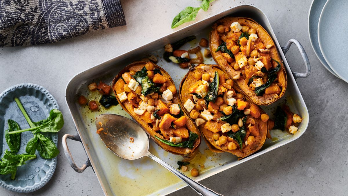 töltött édesburgonya, air fryer, recept