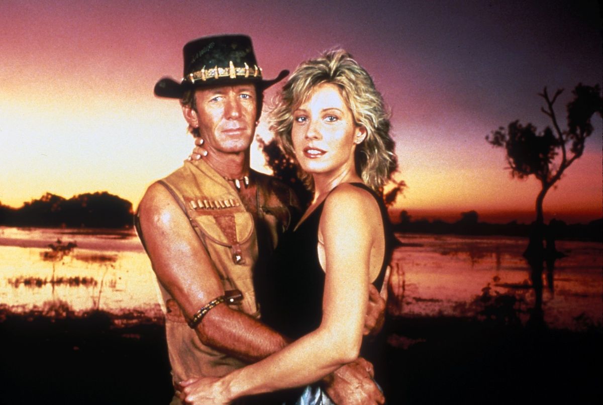 Studio Publicity Still from "Crocodile Dundee"
Paul Hogan, Linda Kozlowski
© 1986 Paramount,Image: 911102815, License: Rights-managed, Restrictions: For Editorial Use Only -, Model Release: no, Pictured: Publicity Stills