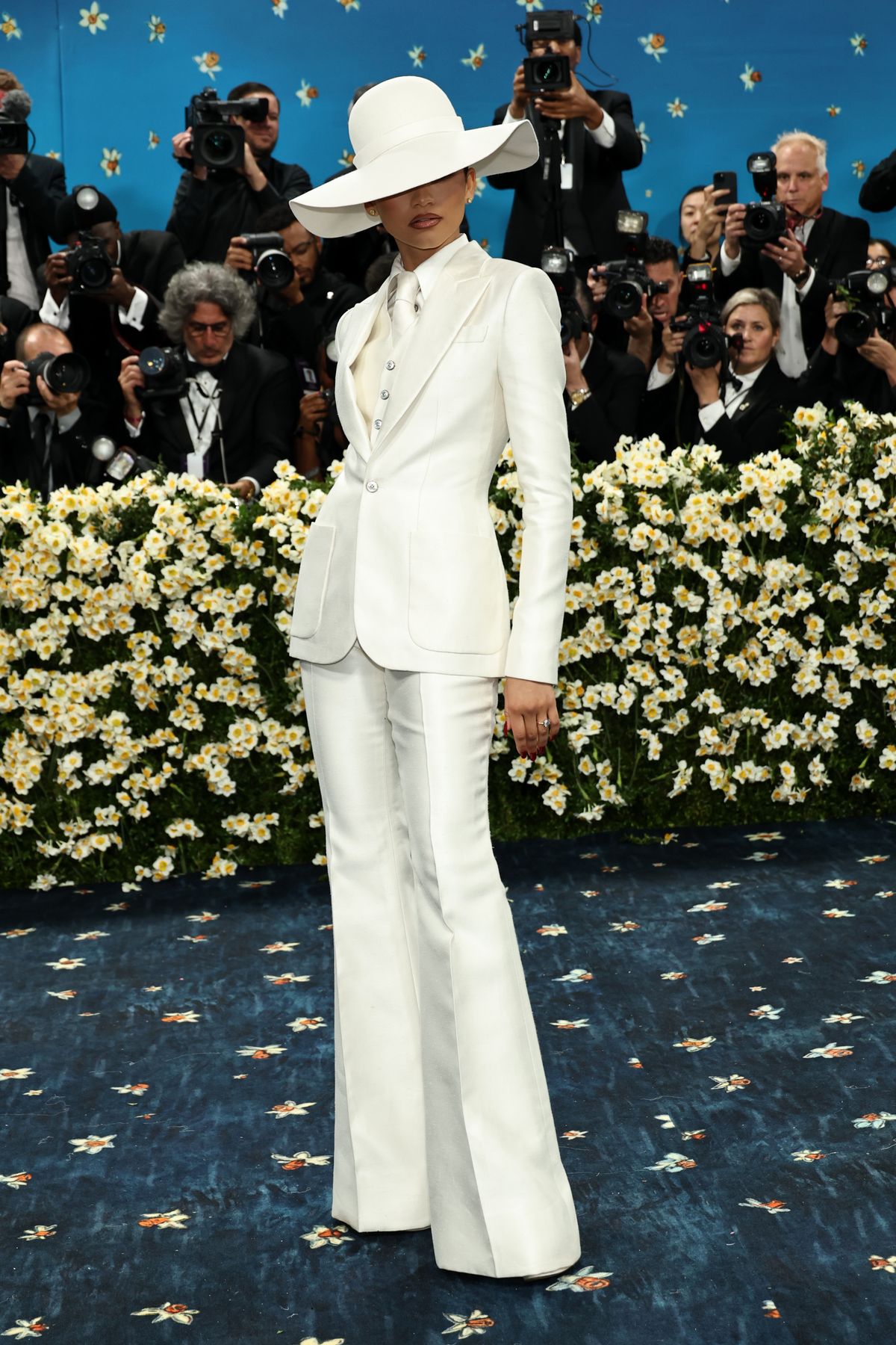 NEW YORK, NEW YORK - MAY 05: Zendaya attends the 2025 Met Gala Celebrating "Superfine: Tailoring Black Style" at Metropolitan Museum of Art on May 05, 2025 in New York City.  (Photo by Jamie McCarthy/Getty Images)