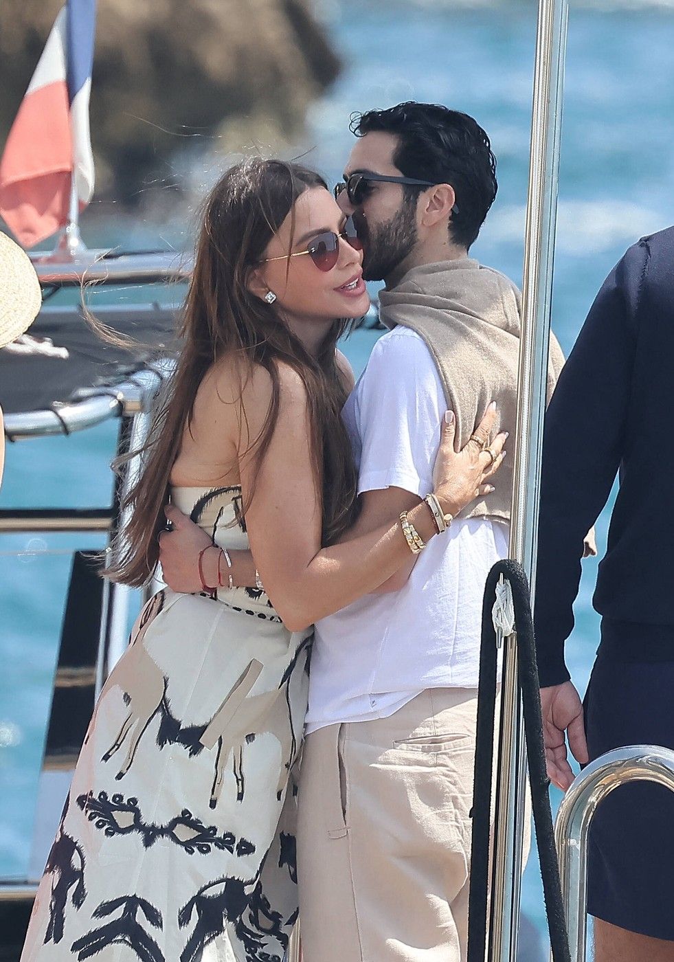 Sofia Vergara leaves the Eden Roc hotel with a friend during the Cannes Film Festival, Cap d'Antibes, France, 21 May 2025.,Image: 1001709925, License: Rights-managed, Restrictions: , Model Release: no