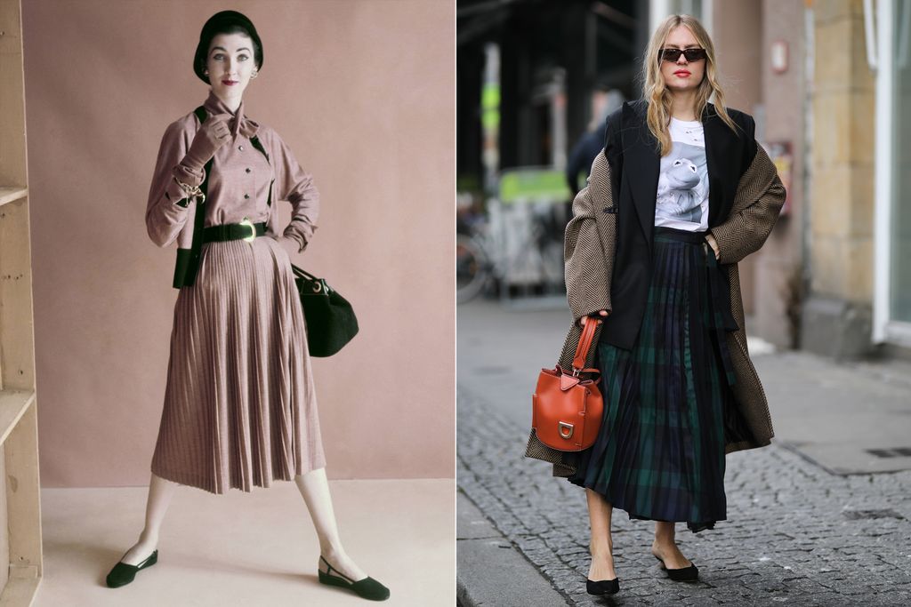 Kockás rakott szoknyák – az iskoláslány újratöltve 
A preppy stílus újra divat, és vele együtt a klasszikus skót kockás rakott szoknya is. Egy oversize blézerrel vagy kötött pulcsival kombinálva nosztalgikus, mégis friss hatást kelt. Az igazi fashionisták loaferekkel viselik. 