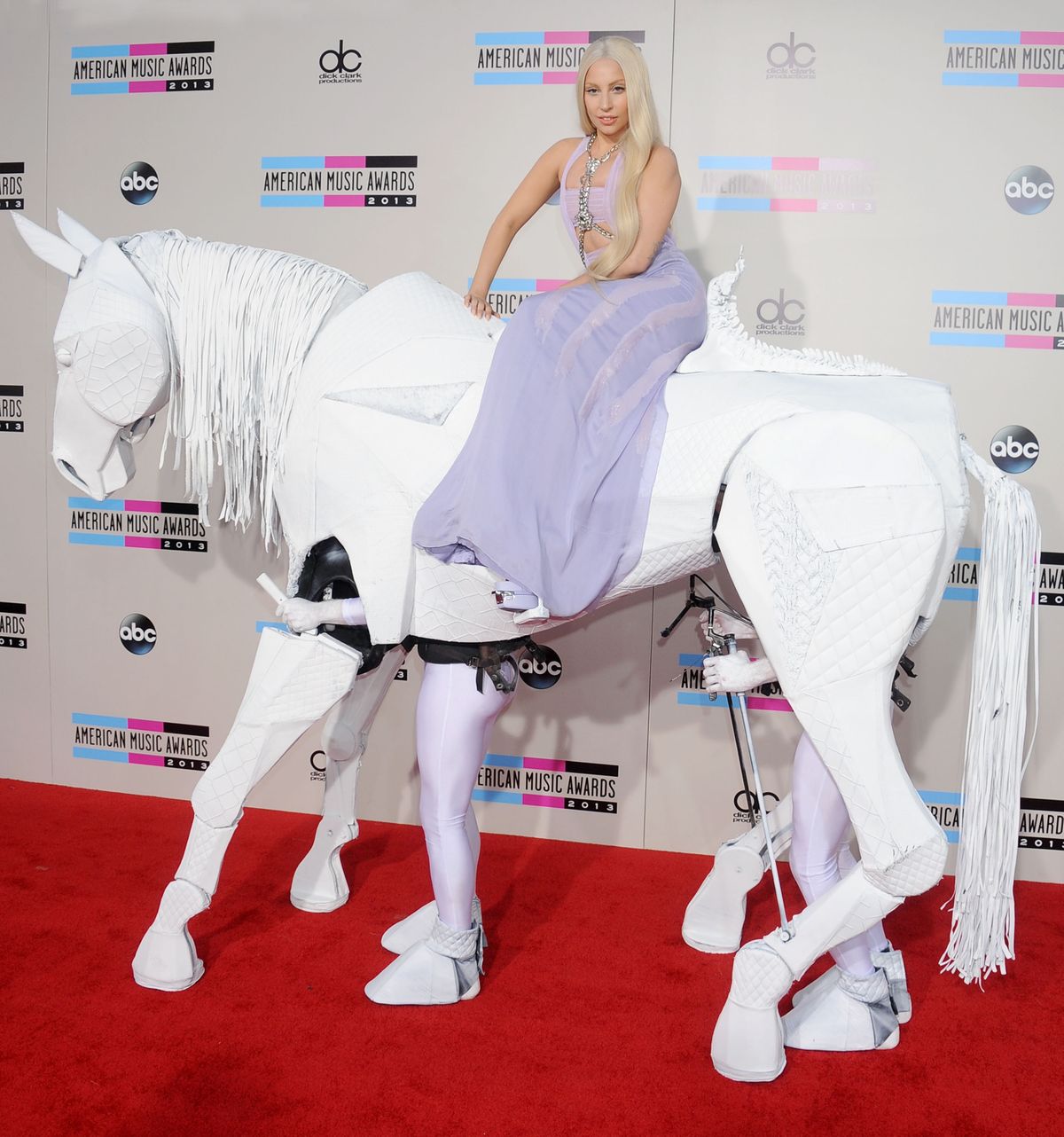LOS ANGELES, CA - NOVEMBER 24:  Singer Lady Gaga arrives at the 2013 American Music Awards at Nokia Theatre L.A. Live on November 24, 2013 in Los Angeles, California.  (Photo by Gregg DeGuire/WireImage)