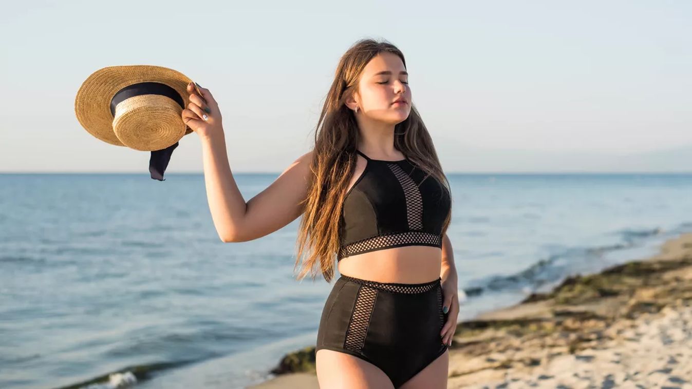 divat, plus size fürdőruha, biniki