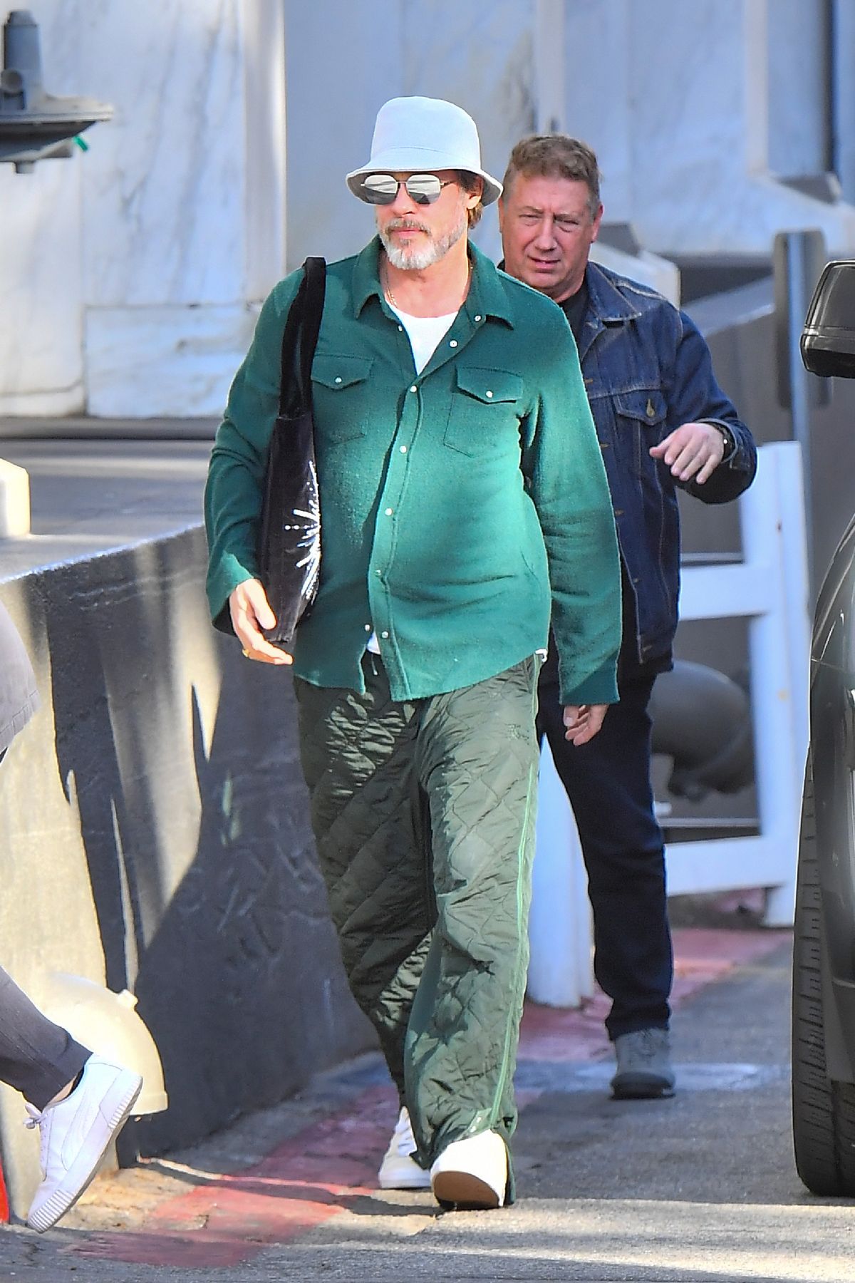 BEVERLY HILLS, CA - JANUARY 28: Brad Pitt is seen out and about on January 28, 2025 in Beverly Hills, California. (Photo by MEGA/GC Images)