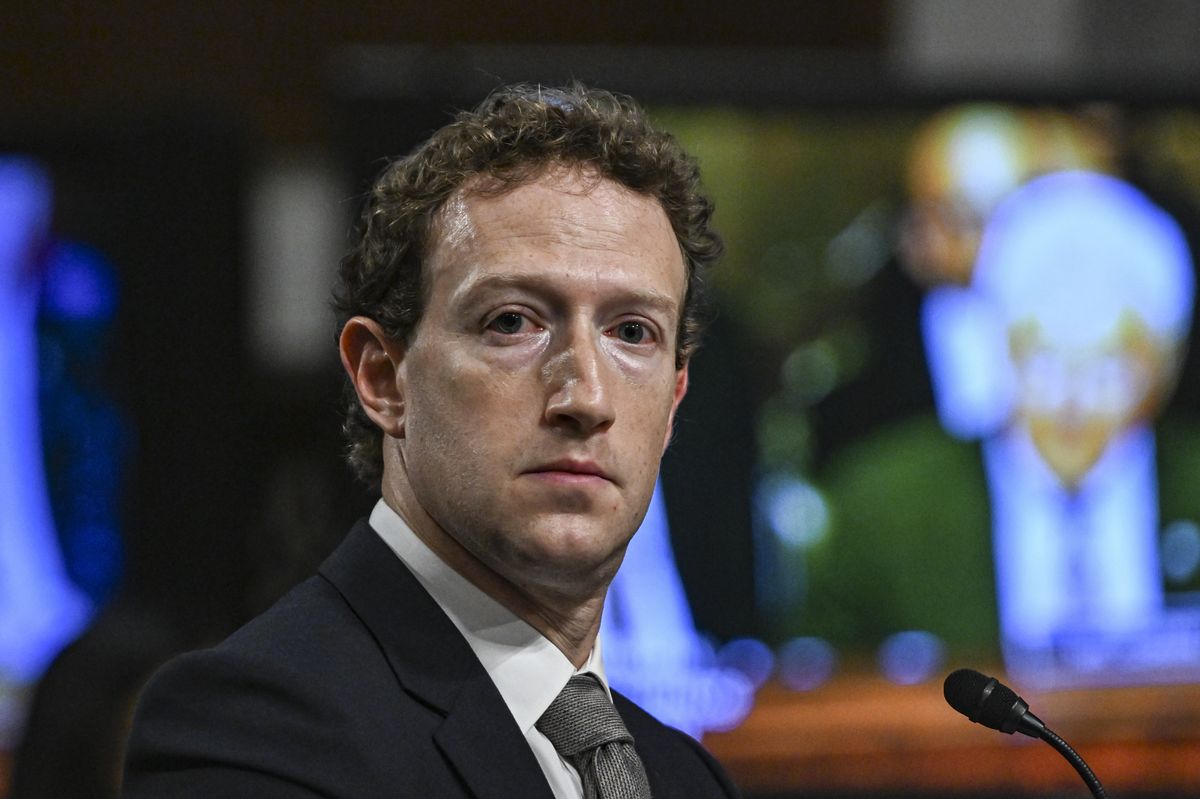 WASHINGTON DC, UNITED STATES - JANUARY 31: Chief Executive Officer (CEO) of Meta, Mark Zuckerberg testify before a Senate Judiciary Committee hearing on online child sexual exploitation in the Dirksen Senate Office Building on January 31, 2024, in Washington DC, United States. (Photo by Celal Gunes/Anadolu via Getty Images)