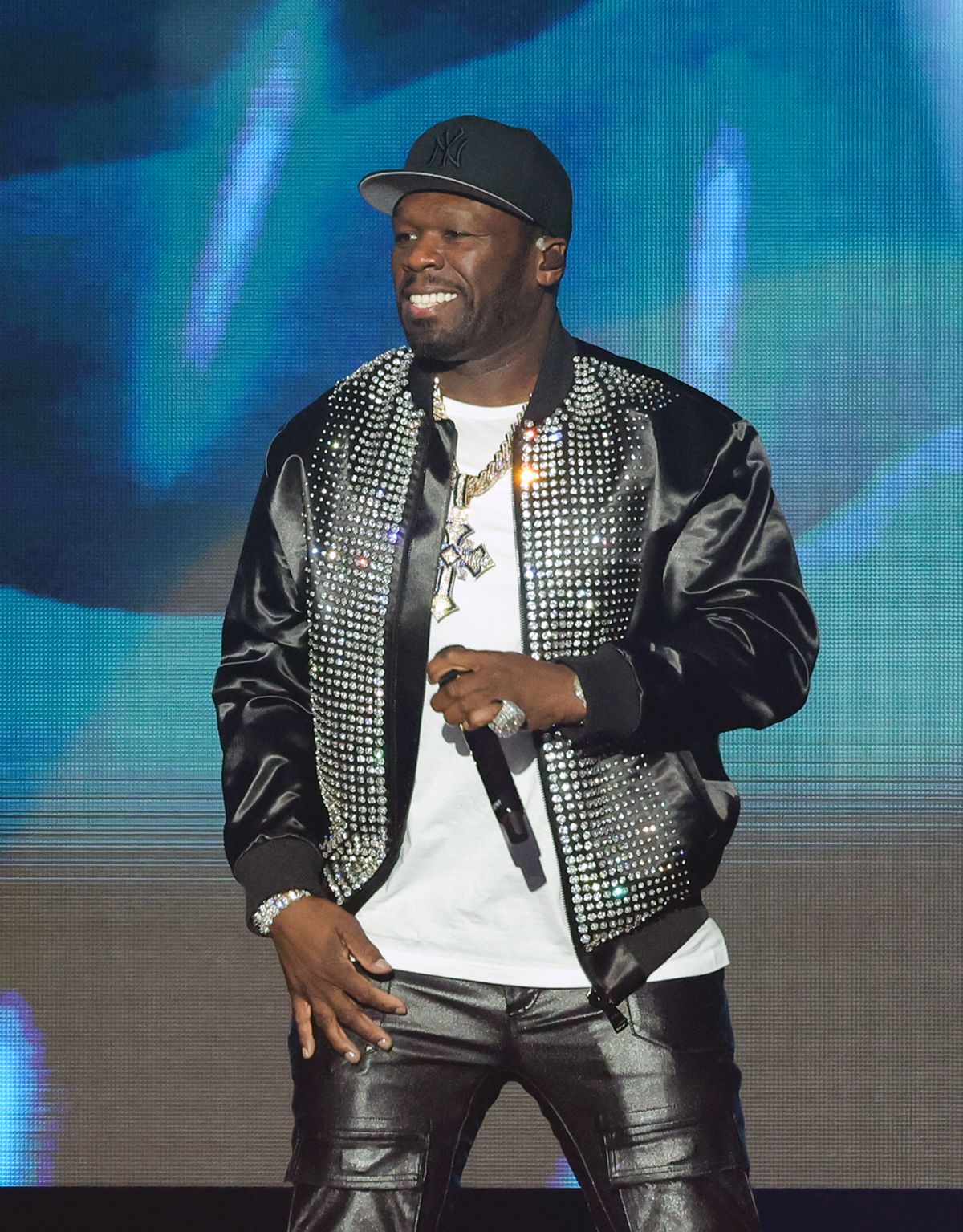 LAS VEGAS, NEVADA - DECEMBER 27: Curtis "50 Cent" Jackson performs on the first night of his six-date residency "In Da Club" at PH Live at Planet Hollywood Resort & Casino on December 27, 2024 in Las Vegas, Nevada. (Photo by Ethan Miller/Getty Images)