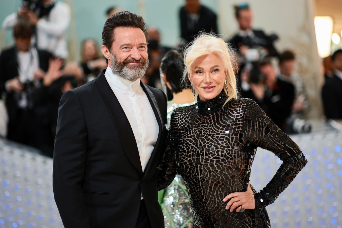 NEW YORK, NEW YORK - MAY 01: (L-R) Hugh Jackman and Deborra-Lee Furness attend The 2023 Met Gala Celebrating "Karl Lagerfeld: A Line Of Beauty" at The Metropolitan Museum of Art on May 01, 2023 in New York City. (Photo by Dimitrios Kambouris/Getty Images for The Met Museum/Vogue)
