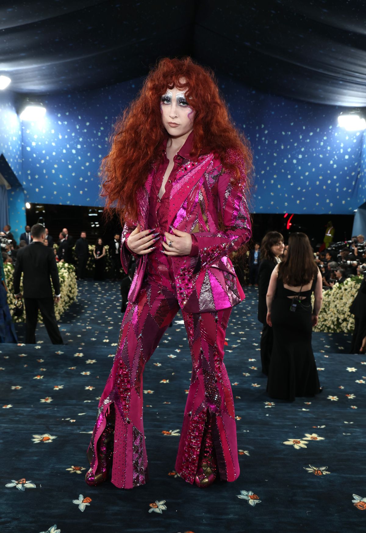 NEW YORK, NEW YORK - MAY 05: Chappell Roan attends the 2025 Met Gala Celebrating "Superfine: Tailoring Black Style" at Metropolitan Museum of Art on May 05, 2025 in New York City. (Photo by Kevin Mazur/MG25/Getty Images for The Met Museum/Vogue)