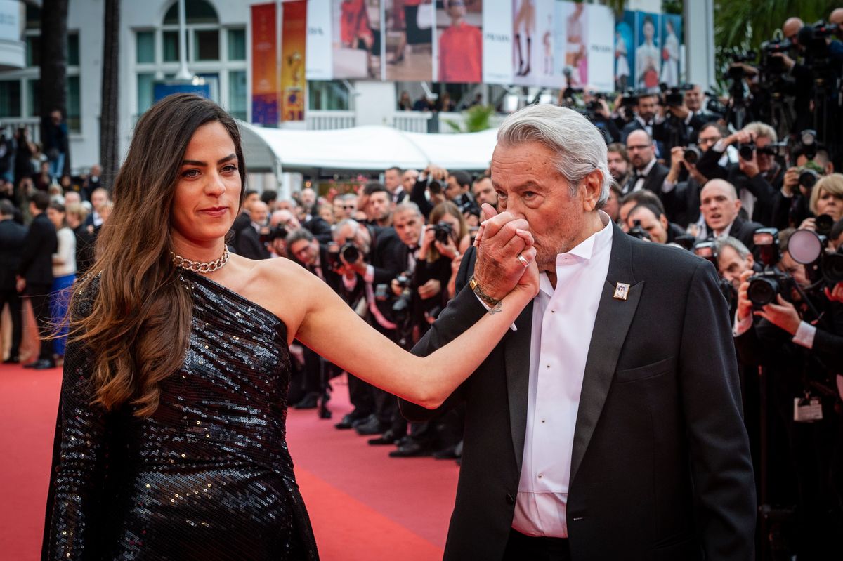 Alain Delon és lánya, Anouchka Delon a 72. Cannes-i Filmfesztiválon 2019. május 19-én.