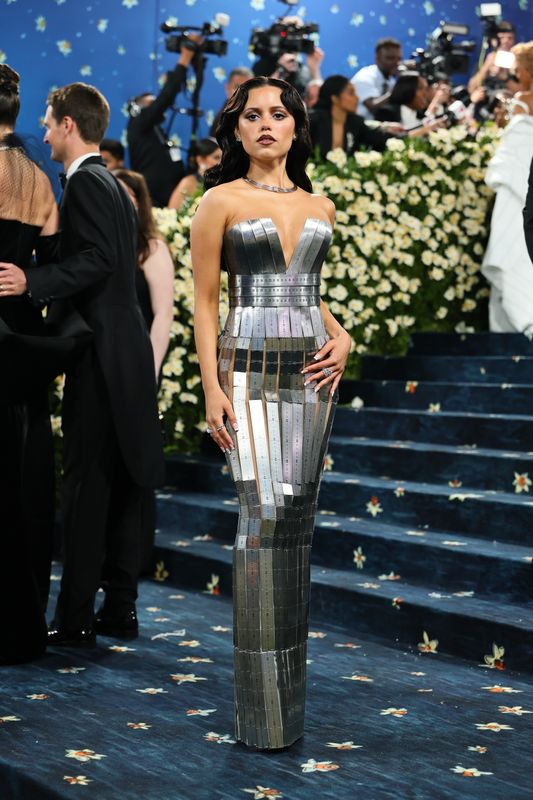 NEW YORK, NEW YORK - MAY 05: Jenna Ortega attends the 2025 Met Gala Celebrating "Superfine: Tailoring Black Style" at Metropolitan Museum of Art on May 05, 2025 in New York City.  (Photo by Theo Wargo/FilmMagic)