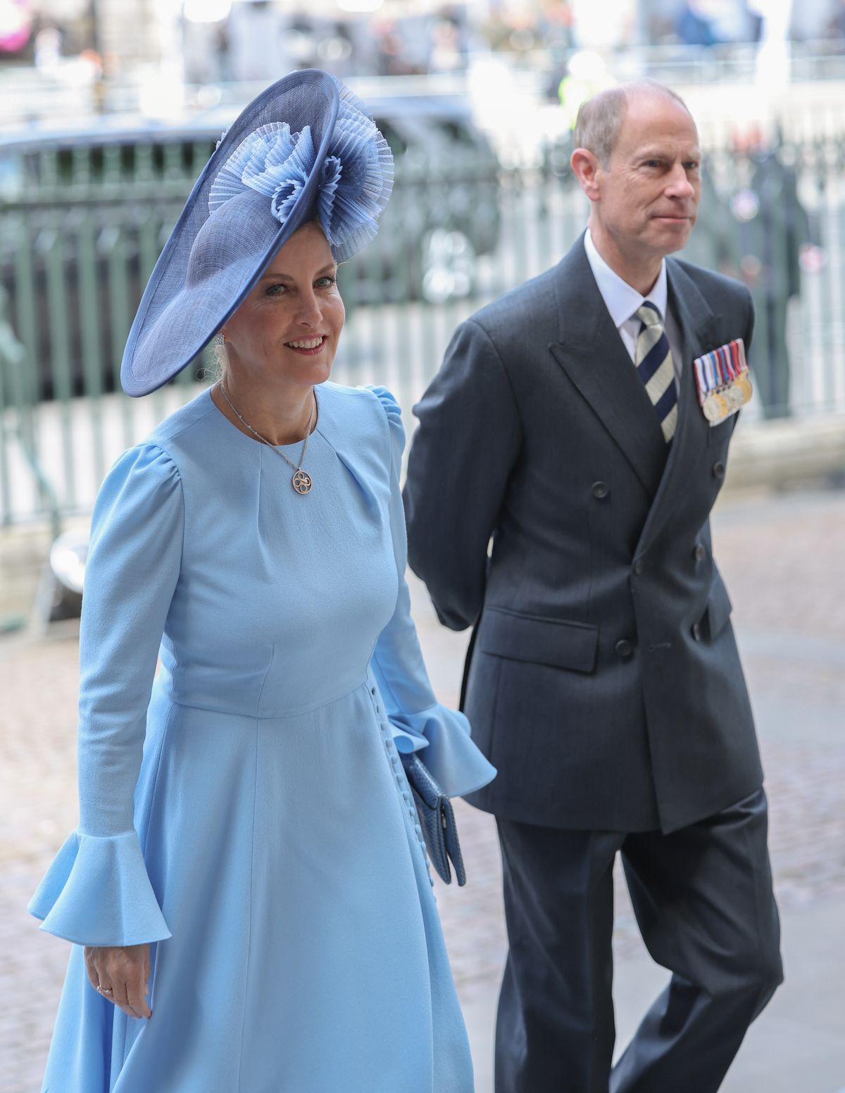 LONDON, ENGLAND - MAY 08: Sophie, Duchess of Edinburgh and Prince Edward, Duke of Edinburgh attend the Thanksgiving Service to mark the 80th anniversary of VE Day at Westminster Abbey on May 08, 2025 in London, England. The King and Queen, joined by members of the Royal Family, will take part in events from May 5th to May 8th to commemorate the 80th Anniversary of VE Day, which signalled the end of the Second World War in Europe. (Photo by Chris Jackson/Getty Images)