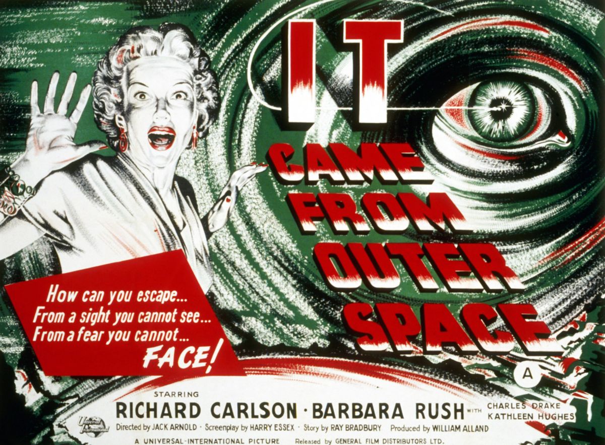 It Came From Outer Space, poster, Kathleen Hughes, 1953. (Photo by LMPC via Getty Images)