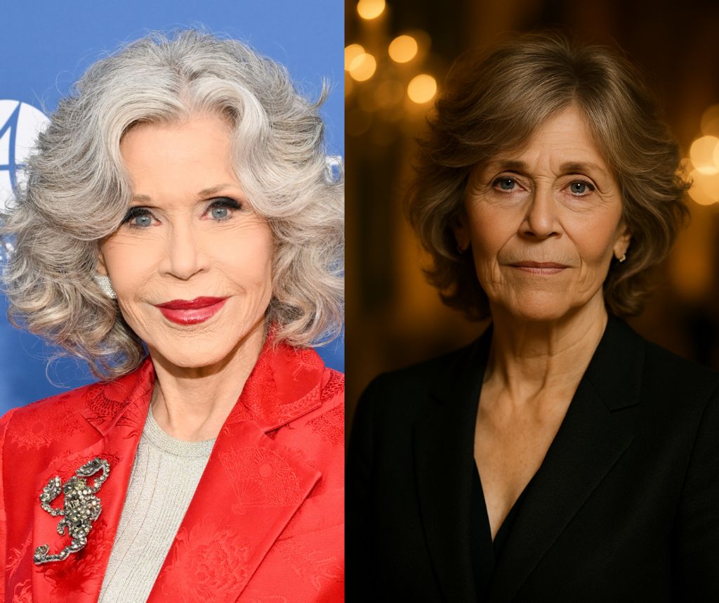 Jane Fonda neve egyet jelent a hatvanas évekbeli feminizmussal, a nyolcvanas évekbeli aerobikkal – és a kilencvenes évektől kezdve egy bizonyos orvosesztétikai praxis rendszeres látogatásával. Fonda elismerte, hogy segített az idő múlását „finomhangolni”. De ha az AI szabadon engedheti az évek természetes lenyomatait, akkor egy korához illően gyönyörű, karakteres Jane Fondát kapunk – olyan vonásokkal, amik mesélnek: harcról, munkáról, nevetésről és talán némi túl sok squatról is.