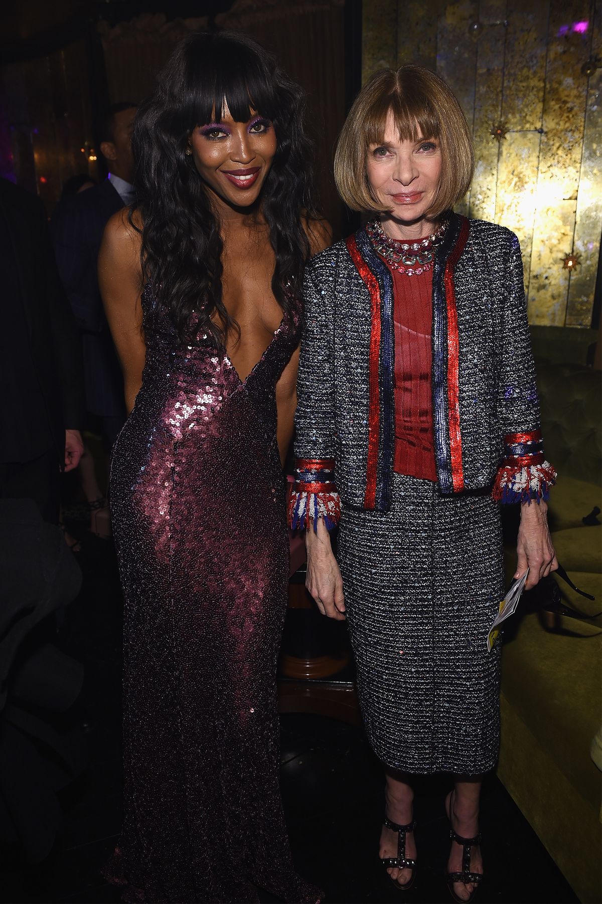 NEW YORK, NEW YORK - APRIL 07: Naomi Campbell (L) and Anna Wintour attends as Marc Jacobs & Benedikt Taschen celebrate NAOMI at The Diamond Horseshoe on April 7, 2016 in New York City.  (Photo by Dimitrios Kambouris/Getty Images for Marc Jacobs International, LLC)