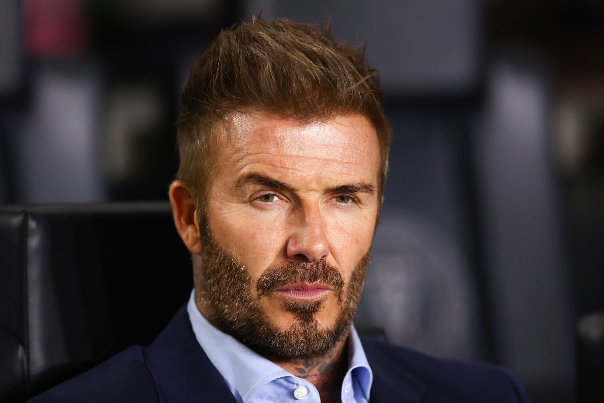 FORT LAUDERDALE, FLORIDA - APRIL 09: David Beckham, co-owner of Inter Miami CF, looks on prior to the CONCACAF Champions Cup 2025 Quarter-final second leg match between Inter Miami CF and Los Angeles Football Club at Chase Stadium on April 09, 2025 in Fort Lauderdale, Florida. (Photo by Megan Briggs/Getty Images)