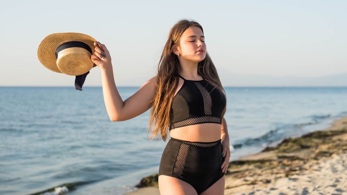 divat, plus size fürdőruha, biniki