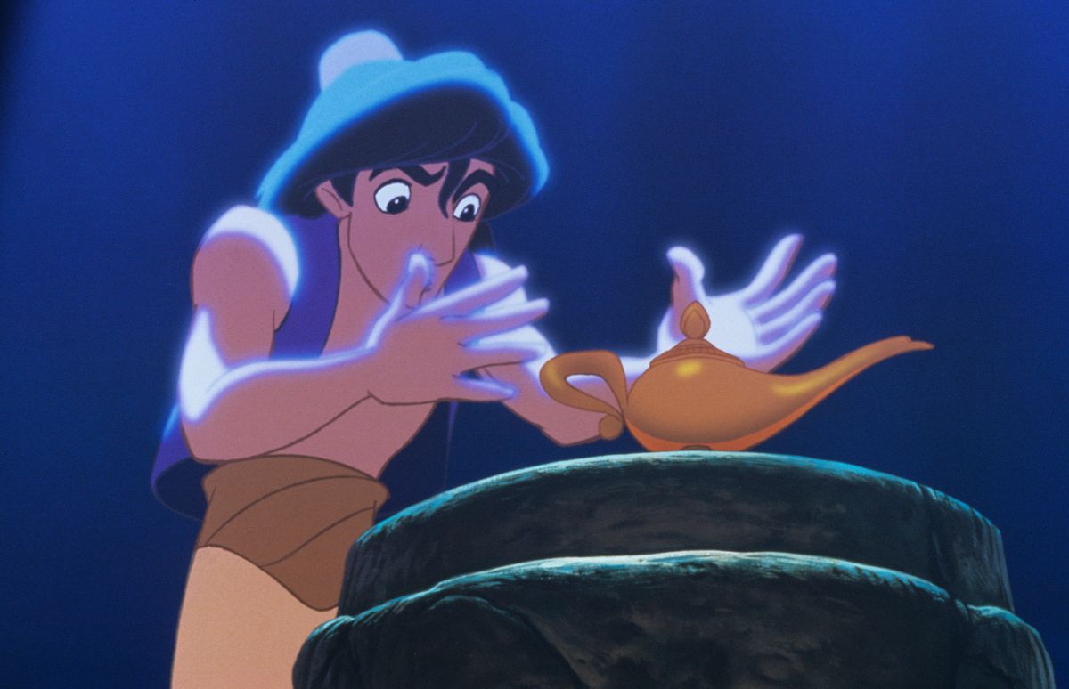 Jun 01, 1992; Hollywood, CA, USA; Image of a Disney animated film 'Aladdin'. Mandatory Credit: Photo by Disney/Entertainment Pictures. (©) Copyright 1992 by Courtesy of Disney