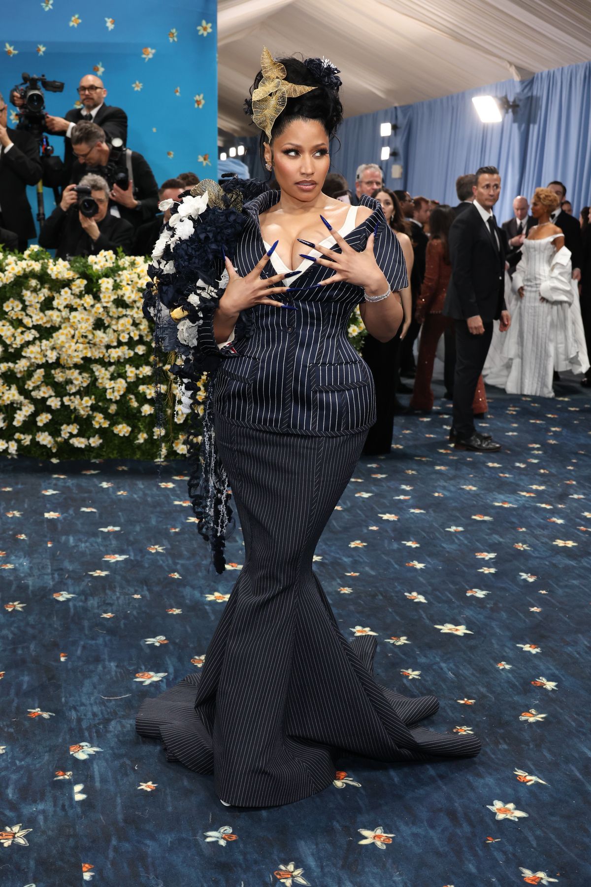 NEW YORK, NEW YORK - MAY 05: Nicki Minaj attends the 2025 Met Gala Celebrating "Superfine: Tailoring Black Style" at Metropolitan Museum of Art on May 05, 2025 in New York City.  (Photo by John Shearer/WireImage)