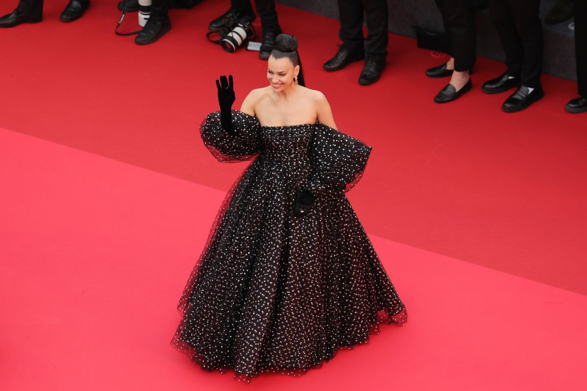 CANNES, FRANCE - MAY 13: Irina Shayk attends the red carpet for the opening ceremony and "Partir Un Jour" (Leave One Day) screening at the 78th annual Cannes Film Festival at Palais des Festivals on May 13, 2025 in Cannes, France. (Photo by Monica Schipper/Getty Images)