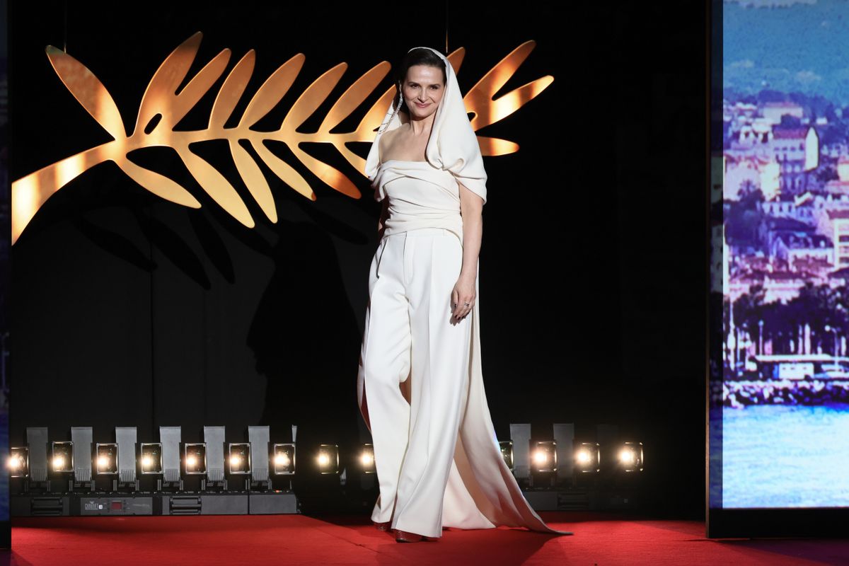 CANNES, FRANCE - MAY 13: Jury President Juliette Binoche walks onstage during the opening ceremony at the 78th annual Cannes Film Festival at the Palais de Festival on May 13, 2025 in Cannes, France. (Photo by Andreas Rentz/Getty Images)