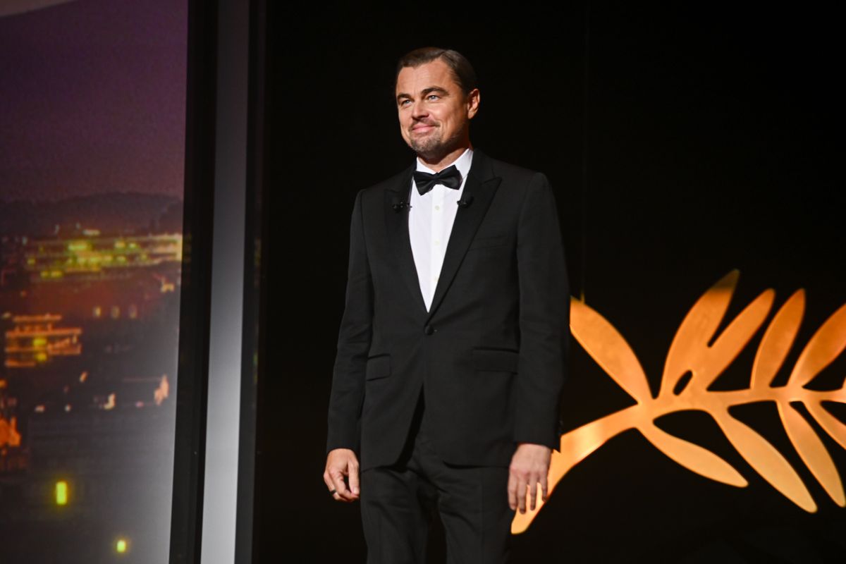 CANNES, FRANCE - MAY 13: Leonardo DiCaprio during the opening ceremony at the 78th annual Cannes Film Festival at Grand Theatre Lumiere on May 13, 2025 in Cannes, France. (Photo by Stephane Cardinale - Corbis/Corbis via Getty Images)