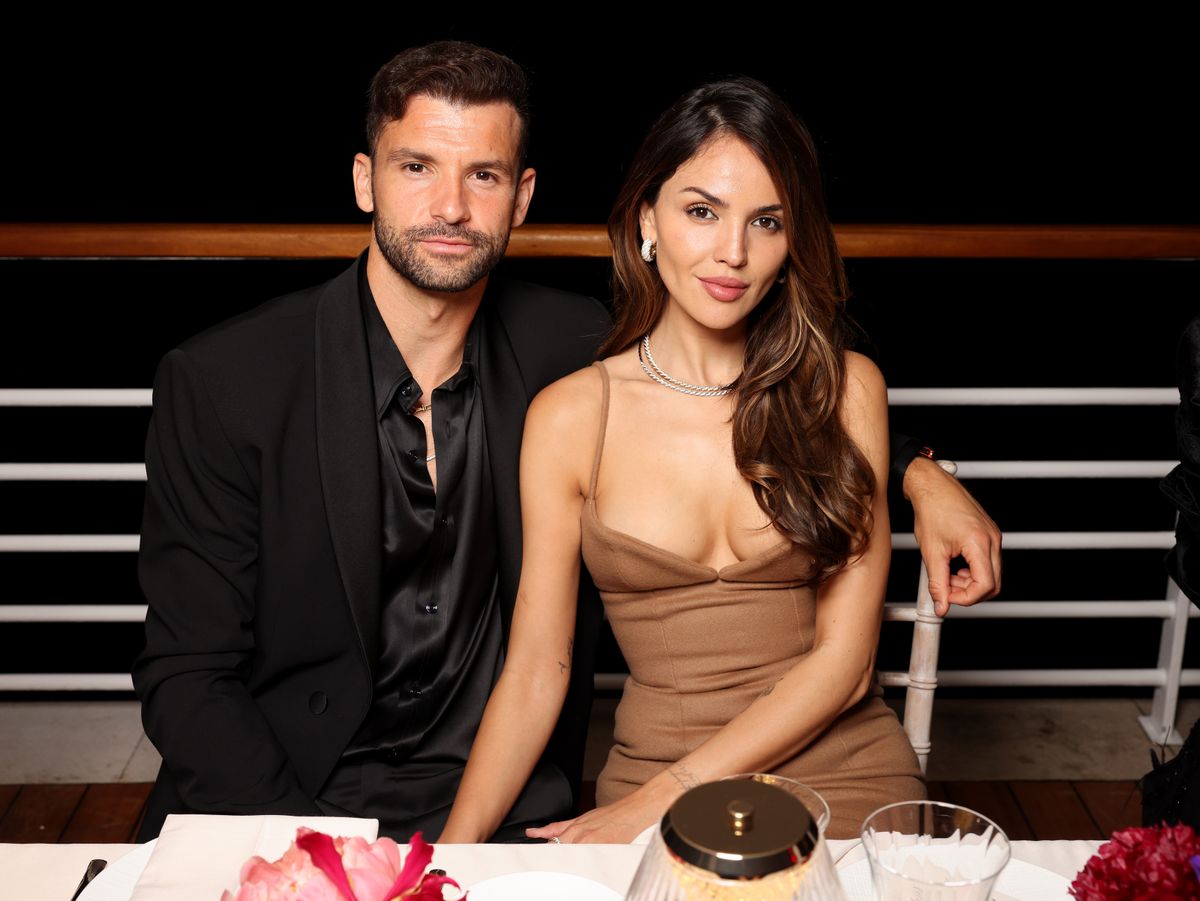 CAP D'ANTIBES, FRANCE - MAY 15: CAP D'ANTIBES, FRANCE - MAY 15: Grigor Dimitrov and Eiza González attend the Red Sea Film Foundation's "Women In Cinema" Gala at Hotel du Cap-Eden-Roc on May 15, 2025 in Cap d'Antibes, France. (Photo by Arnold Jerocki/Getty Images for Red Sea Film Foundation)