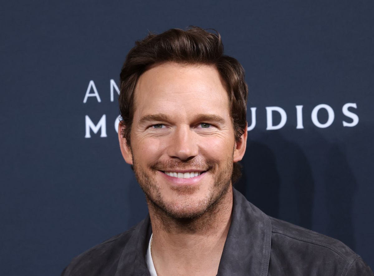 LAS VEGAS, NEVADA - APRIL 02: Chris Pratt promotes the upcoming film "Mercy" at the Amazon MGM Studios presentation during CinemaCon, the official convention of Cinema United, at The Colosseum at Caesars Palace on April 02, 2025 in Las Vegas, Nevada. (Photo by Gabe Ginsberg/Getty Images)