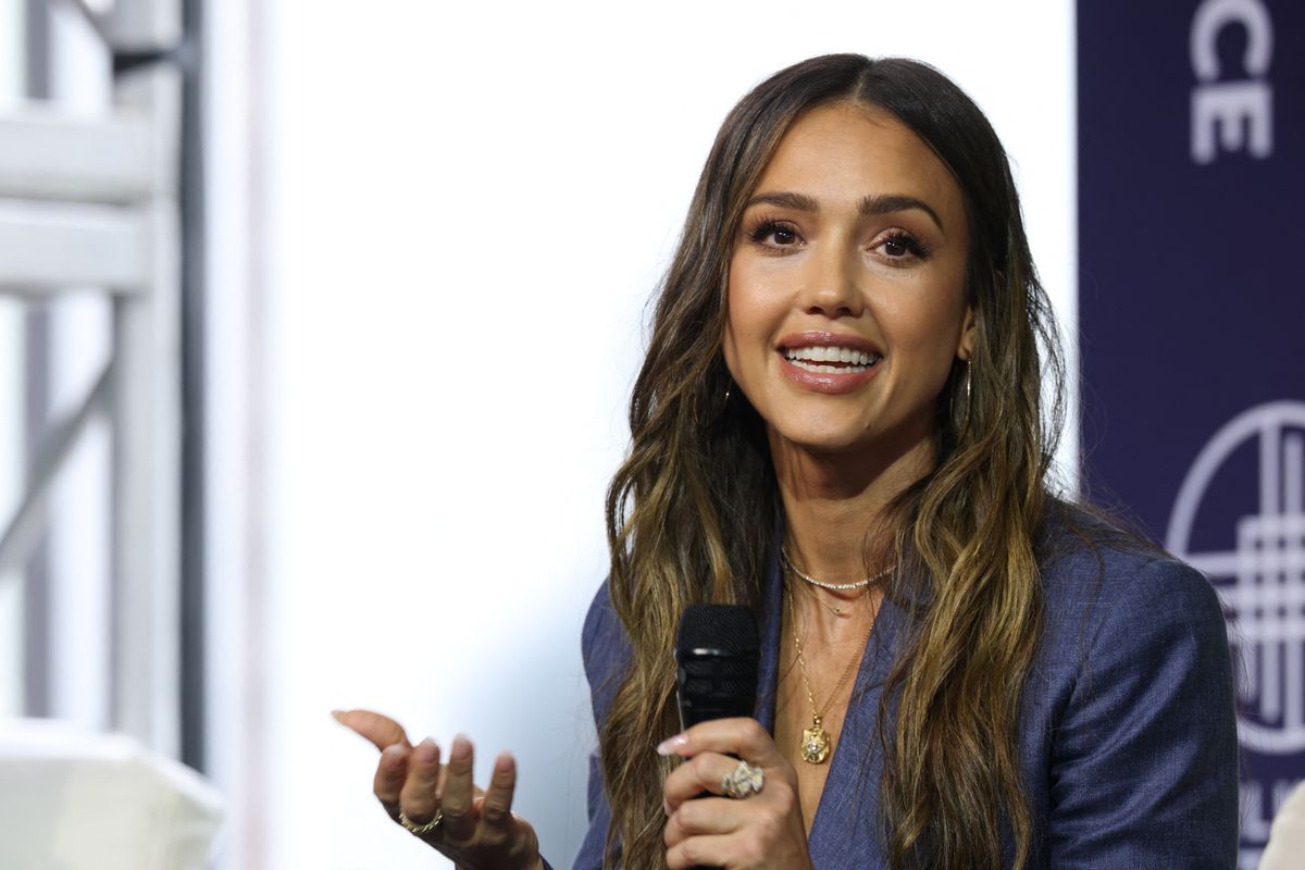 Jessica Alba, actress and founder of The Honest Company, speaks during the Milken Institute Global Conference in Beverly Hills, California on May 6, 2025. (Photo by Patrick T. Fallon / AFP)