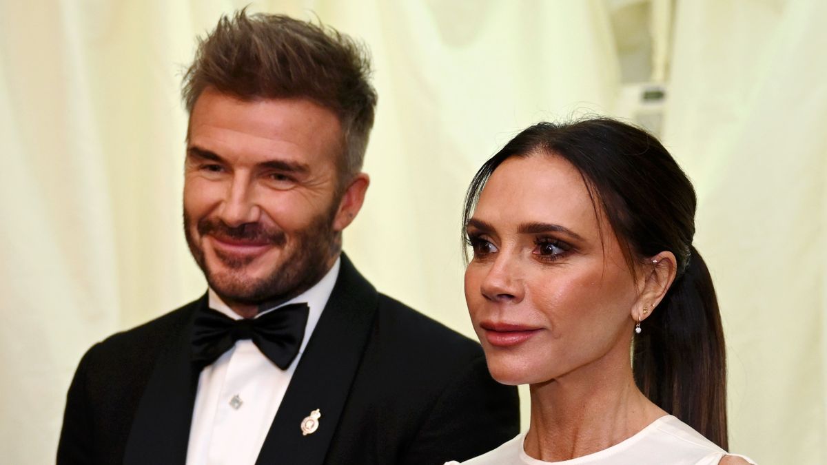 TETBURY, ENGLAND - FEBRUARY 07: David Beckham and Victoria Beckham during a dinner at Highgrove House on February 07, 2025 in Tetbury, England. In preparation for their upcoming State Visits to the Holy See and the Republic of Italy in early April 2025, The King and Queen will attend a special dinner alongside the Italian Ambassador to the UK, His Excellency Inigo Lambertini, Mrs. Maria Grazia Lambertini, and Italian-American actor Stanley Tucci. The event will celebrate the values of Slow Food and Slow Fashion. (Photo by Finnbarr Webster/Getty Images)