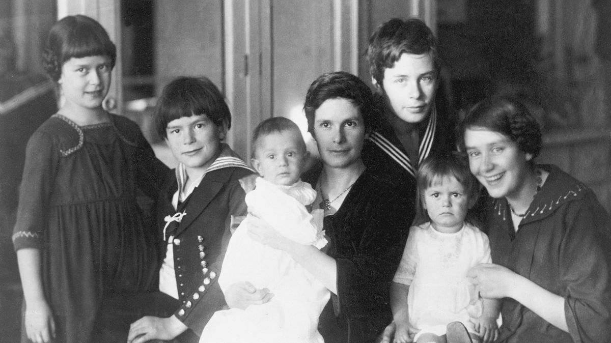 Thomas Mann felesége, Katia Mann és hat gyermekük