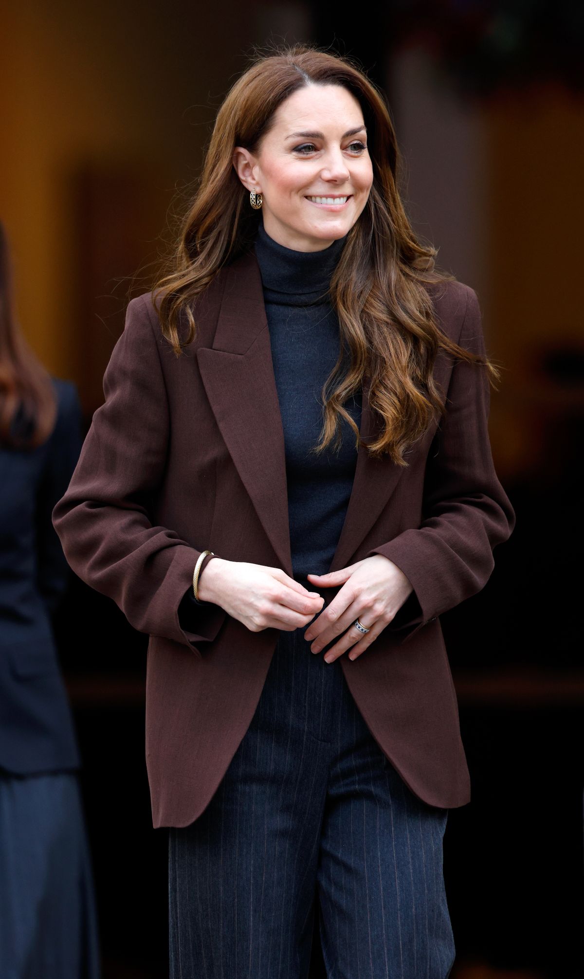LONDON, UNITED KINGDOM - FEBRUARY 04: (EMBARGOED FOR PUBLICATION IN UK NEWSPAPERS UNTIL 24 HOURS AFTER CREATE DATE AND TIME) Catherine, Princess of Wales departs after attending the launch of the Bobeam Tree Trail at the National Portrait Gallery on February 4, 2025 in London, England. The interactive trail is a new project, from The Royal Foundation Centre for Early Childhood, based on the new Shaping Us Framework aimed at supporting the development of crucial social and emotional skills in under fives. (Photo by Max Mumby/Indigo/Getty Images)