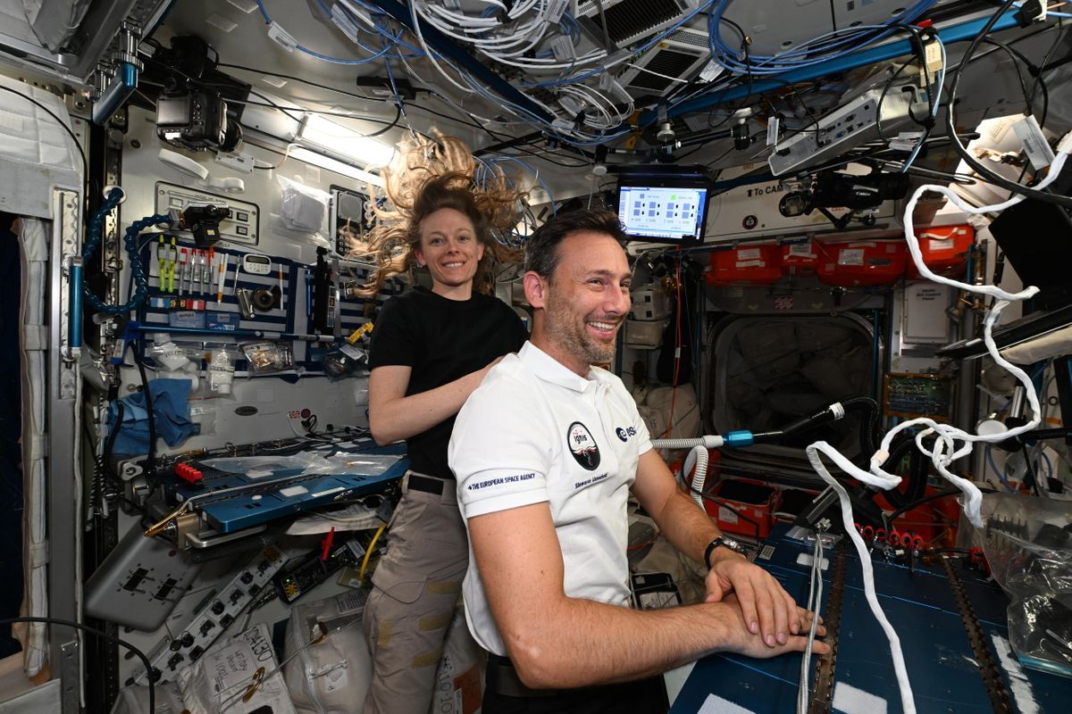 Crew of the International Space Station get their hair cut by NASA astronaut Nichole Ayers on the weekend of 12 July 2025.           Following their recent highest ever cocktail party, the crew of the International Space Station (ISS) have shown off the most remote barber shop. NASA astronaut Nichole Ayers was on hand 260 miles above Earth to tidy up the locks of her fellow space people last weekend. She said Monday (14 July): "We said goodbye to our Ax4 friends today. I was just reminiscing on the haircuts from last weekend! After a long quarantine, I think it was nice for them. We joked about how I might have a future in the haircutting business when I get back on Earth, but the reviews are still out." Before the SpaceX Axiom-4 (Ax4) crew returned home Tuesday, the ISS had a multinational crew, primarily composed of astronauts from the United States, Russia, and Japan, with the additional private astronauts from other countries aboard.
Photo released 16/07/2025