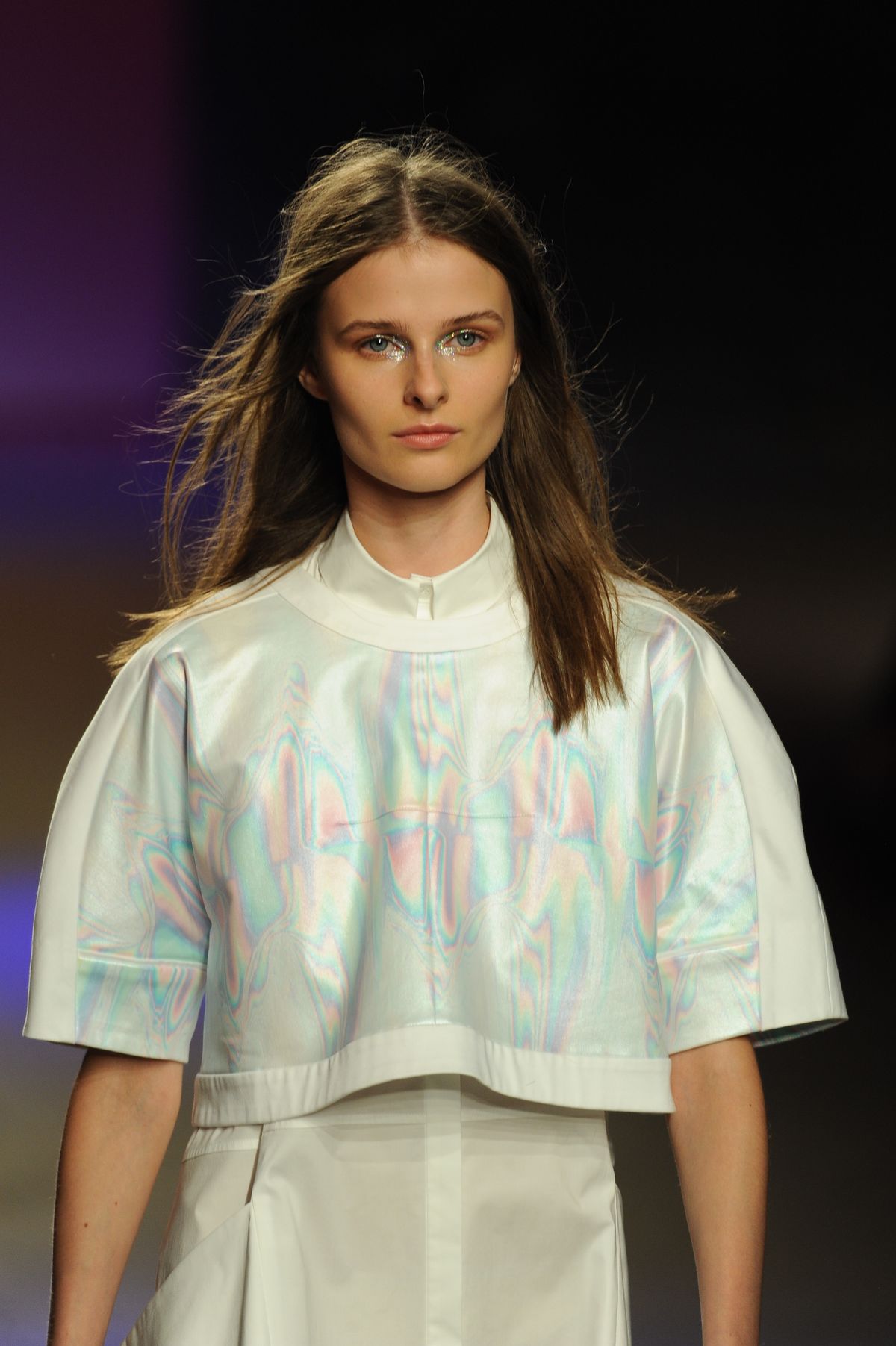 NEW YORK - SEPTEMBER 10: Model walks the runway during ICB by Prabal Gurung during Mercedes-Benz Fashion Week Spring 2014 on September 10, 2013 in New York City.