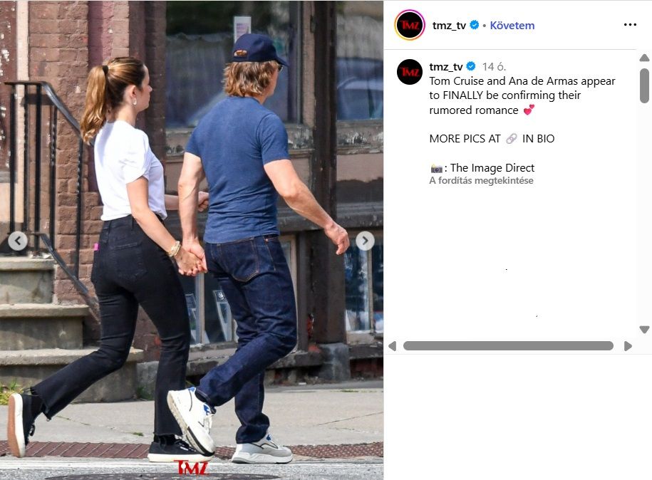 Tom Cruise és Ana de Armas már nem titkolják, hogy együtt vannak.