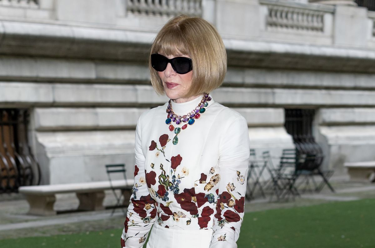 NEW YORK, NEW YORK - JUNE 30: Anna Wintour is seen leaving the Marc Jacobs 2026 Fashion Show at New York Public Library on June 30, 2025 in New York City. (Photo by Gilbert Carrasquillo/GC Images)