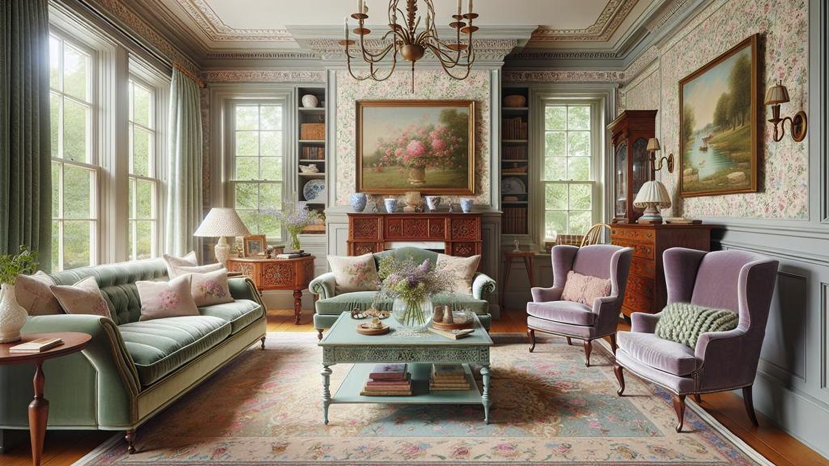 grandmillennial living room design