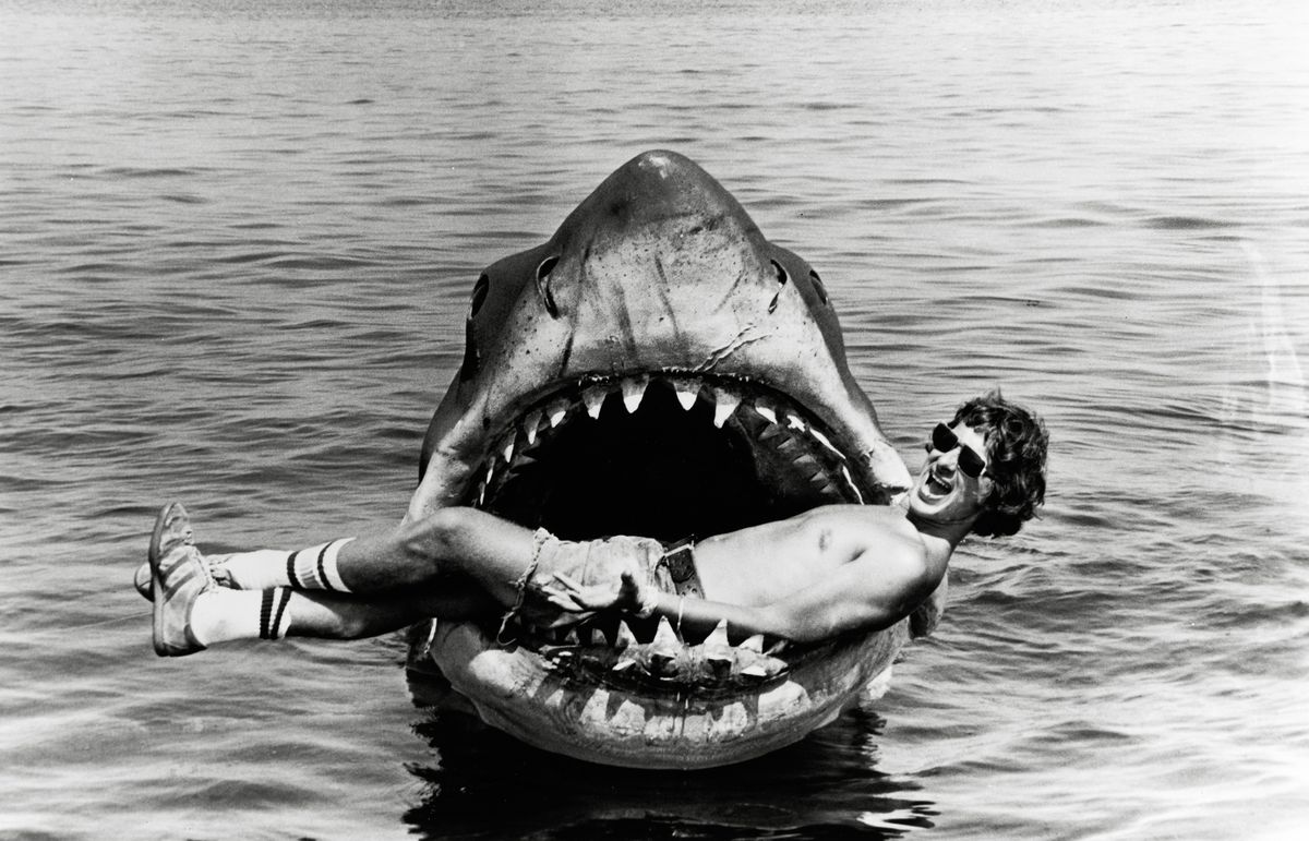 Director Steven Spielberg, "Jaws" 1975 Universal,Image: 131698821, License: Rights-managed, Restrictions: For Editorial Use Only -, Model Release: no, Pictured: Studio Film and Publicity Stills