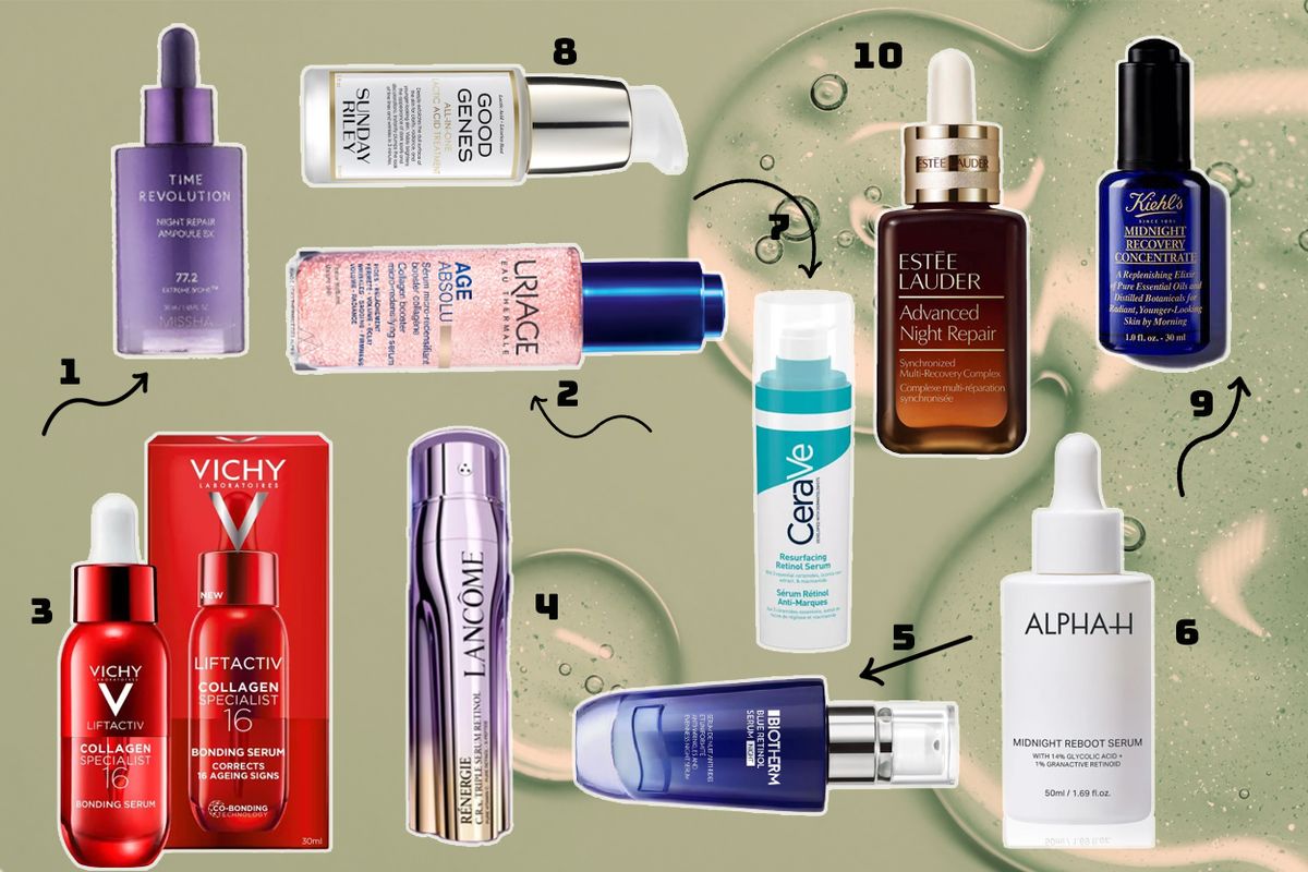 kollagén, hialuronsav, retinol