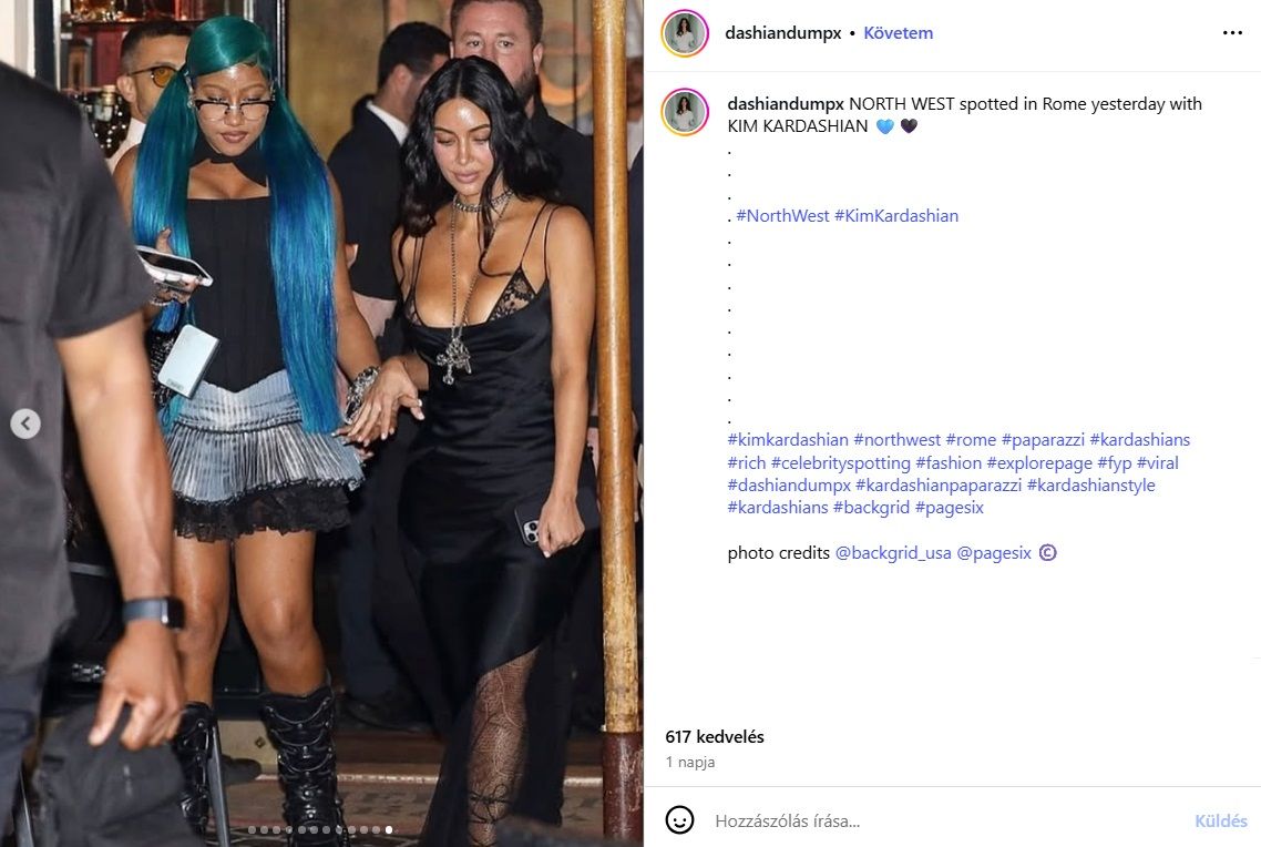 Kim Kardashian lánya felrobbantotta a netet: sokan nem értik, mért öltözik így egy 12 éves kislány