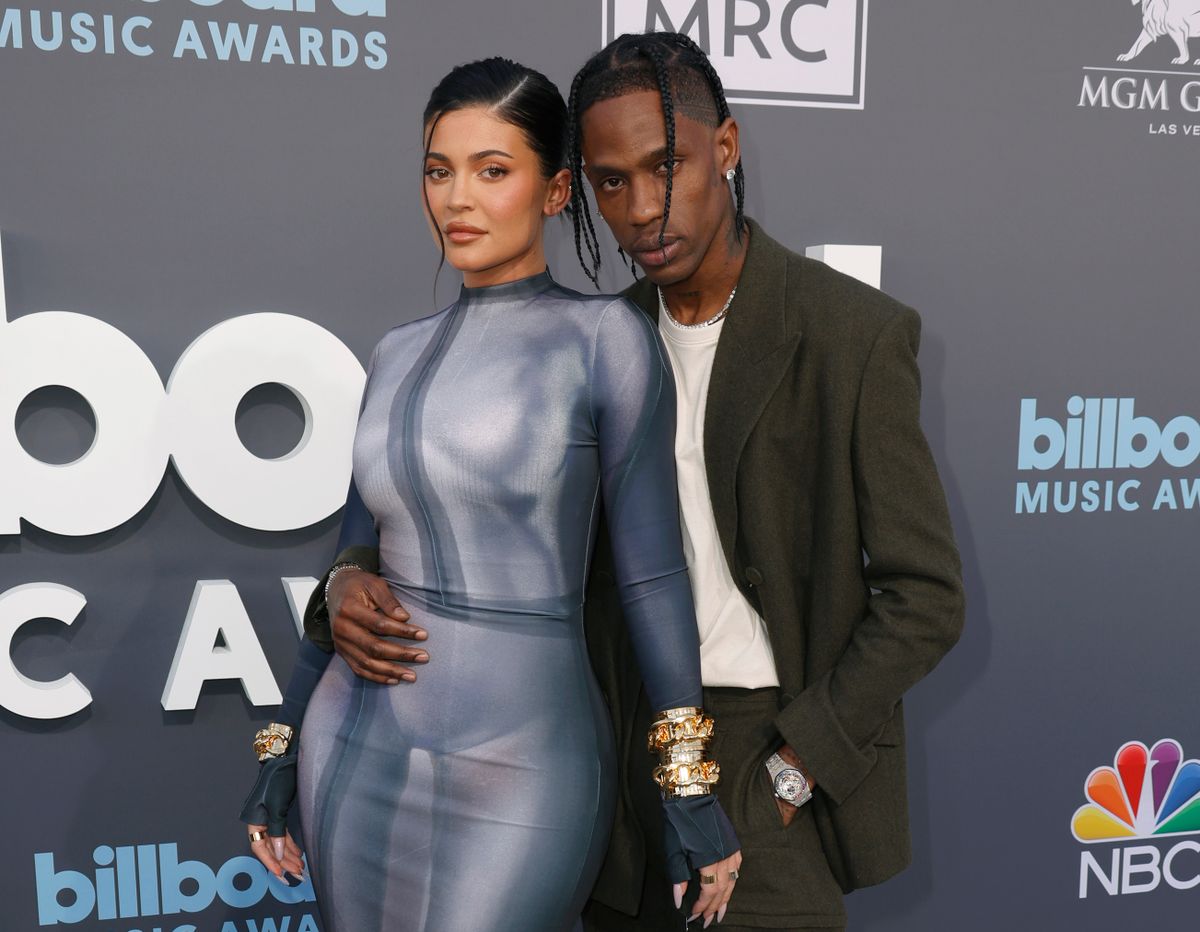 LAS VEGAS, NEVADA - MAY 15: Kylie Jenner and Travis Scott attend the 2022 Billboard Music Awards at MGM Grand Garden Arena on May 15, 2022 in Las Vegas, Nevada. (Photo by Frazer Harrison/Getty Images)