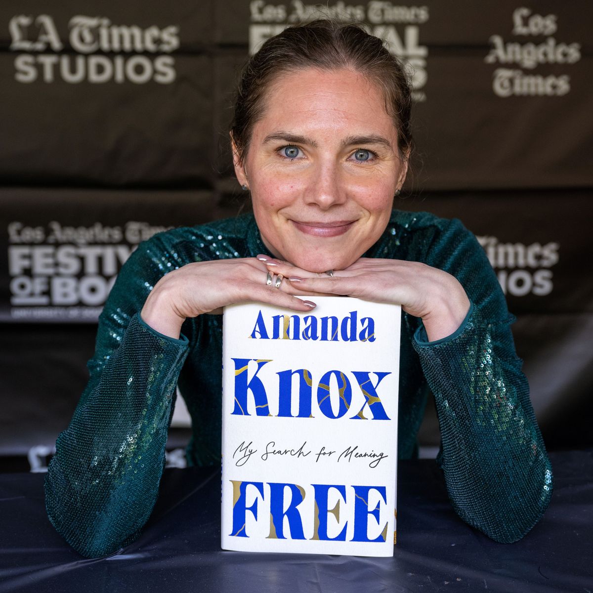 LOS ANGELES, CALIFORNIA - APRIL 26: Author and activist Amanda Knox attends the Los Angeles Times Festival of Books at the University of Southern California on April 26, 2025 in Los Angeles, California. (Photo by Amanda Edwards/Getty Images)