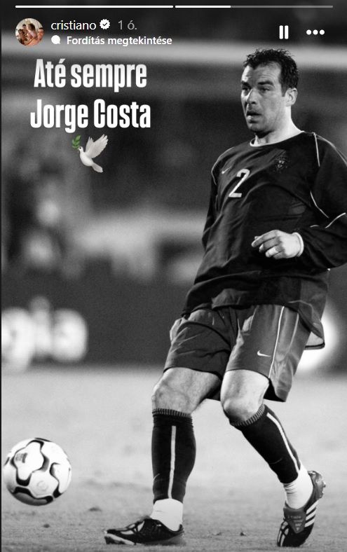 Cristiano Ronaldo érzelmes posztban búcsúzott el Jorge Costatól