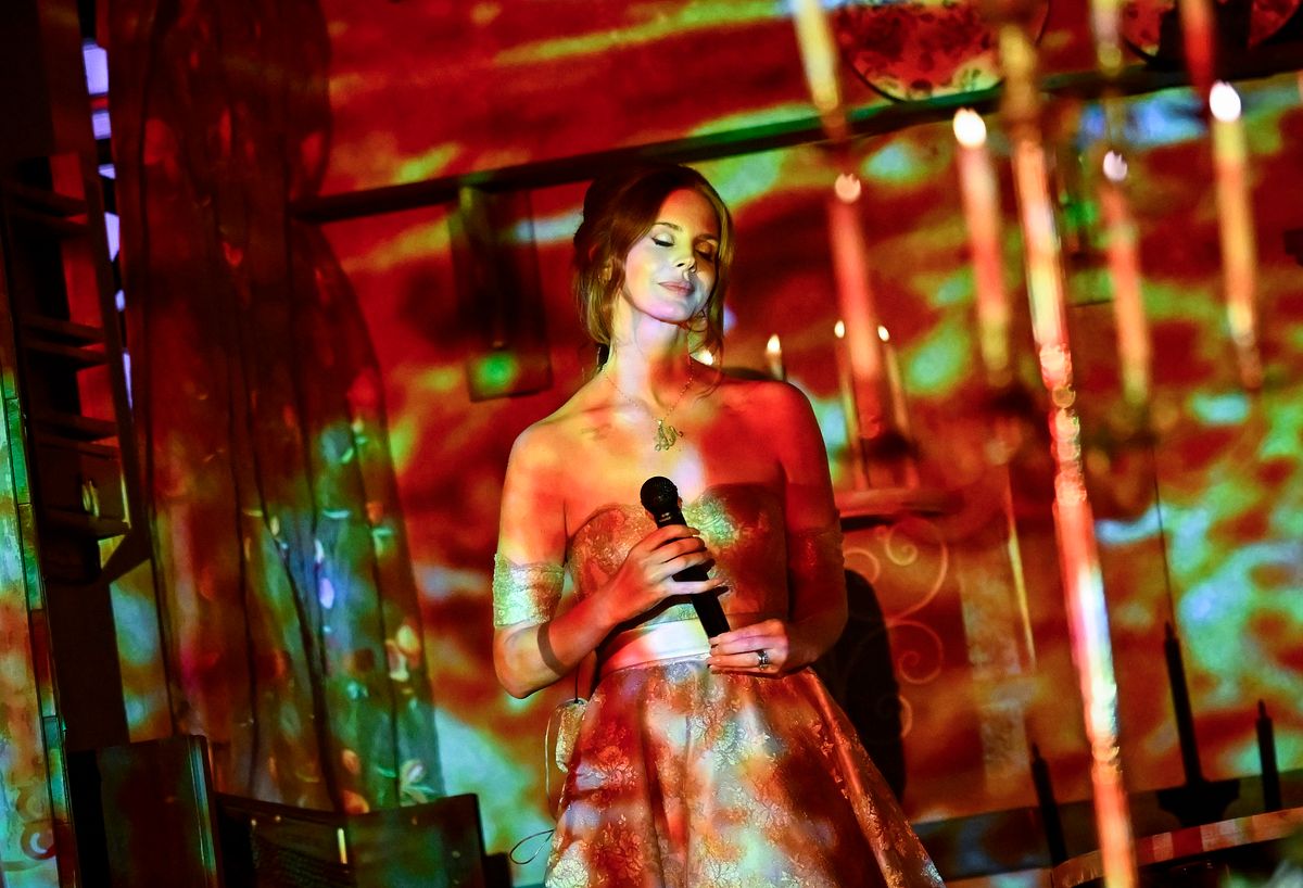 LONDON, ENGLAND - JULY 03: Lana Del Rey performs live on stage at Wembley Stadium on July 03, 2025 in London, England. (Photo by Gareth Cattermole/Getty Images for ABA)