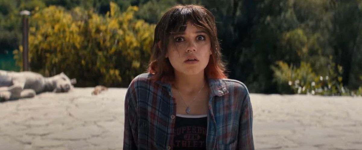 Picture MUST credit: A24 Wednesday TV actress Jenna Ortega finds herself face to face with a monster — in a new comedy horror film. The creature is the alter ego of a unicorn but does not look anything like the single horned horse-like beast of fantasy stories and myths. Ortega, 22, who also starred in last year’s Beetlejuice Beetlejuice, plays the daughter of US Ant Man Avengers actor Paul Rudd,55. They hit and kill a unicorn with their car and bring it to the wilderness retreat of Rudd’s boss, a mega-wealthy pharmaceutical CEO Richard E Grant, 67. Grant’s character believes that the unicorn’s horn has magical powers that could lead to immortality. Ortega says in the film’s trailer: “Unicorns used to be seen as divine monsters, because people believed they could heal literally anything.” But a tag line for the movie, out in March, declares: “Payback is a beast.”” Picture suplied by JLPPA