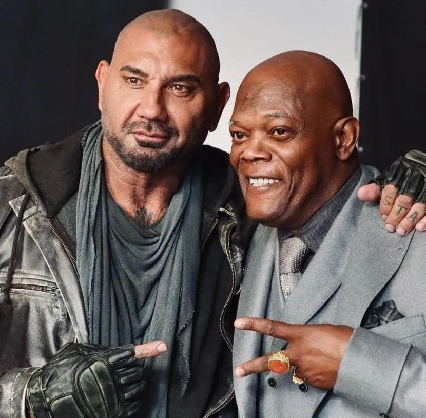 Világvége után: Samuel L. Jackson és Dave Bautista először dolgoztak együtt. 