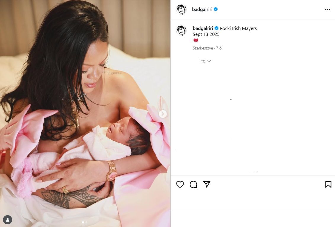 Megszületett Rihanna harmadik gyermeke